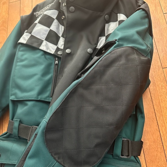 Triumph Motorcycle Jacket – Size Large – Reflective Checkerboard Design - Picture 6 of 12